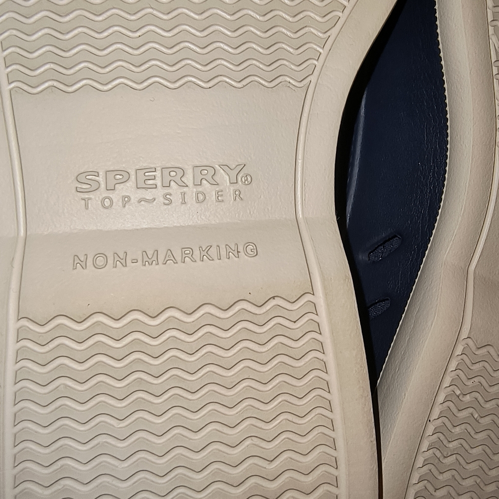 Sperry Size 8 M AUTHENTIC ORIGINAL FLOAT COZY Navy Women's Lined Boat Shoes - Picture 3 of 17